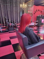 リミックス(REMIX by Love hair KING OF PRINCESS HAIR&EXTENTION)&nbsp;原色派手髪　ツートン　原色レッド 原色パープル