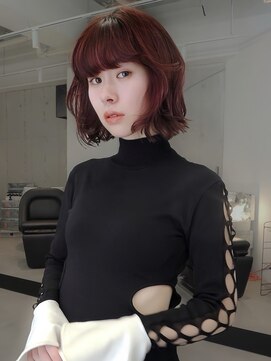 シティ(sity.) ボブ ブリーチなしダブルカラー 暖色カラー 天神大名