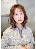 20代30代大人美人小顔ブリーチなし韓国ヘアヘーゼルミルクティー