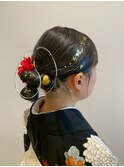 卒業式/入学式　華やかに彩る和モダンシニヨン