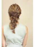 結婚式や浴衣ヘアに♪編みおろしアレンジ