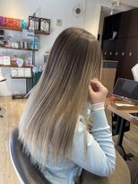 ローグ(Logue) バレイヤージュ風オリーブベージュ