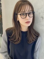 オンク 新宿(onk)&nbsp;黒髪/グレーベージュ/レイヤーロング/前髪パーマ[新宿駅]