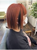 ミニボブ×インナーカラー