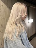 渋谷/ホワイトブロンド/外国人風ミディアムレイヤー