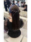ストレートハーフアップ/ヘアアレンジ/呉
