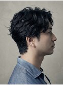 動きのある大人メンズパーマ