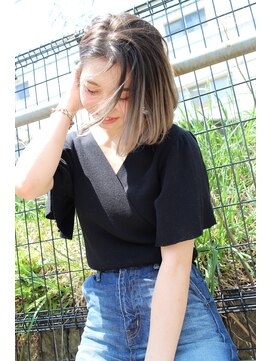ジャコ ヘアー(jako HAIR) グラデーションカラー切りっぱなしボブグレージュ3Dカラーモード