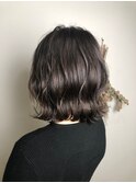 #切りっぱなしアッシュグレー