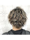 3代目センターパートスパイラルハイライト