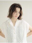 ひし形/ボブウルフ/ハイライト/シアベージュ【新宿/新宿駅西口】