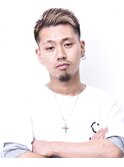 七三オールバックツイストパーマコンマヘア