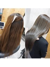 ヘアテリア リュウ 大塚(hair teria ryu) 面を整えてツヤ髪・表面髪質改善ストレート＆艶カラー