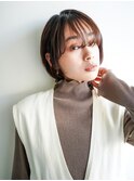 ヘルシーショート☆うざバングシースルーバングショートボブ