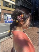 卒業式ヘアセット着付け