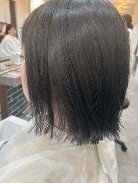 ジャム オードリー(Jam Audrey) 大人ボブ/パープルカラー/オン眉/Aライン