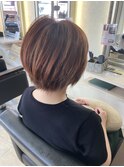 ショートスタイル ハイライトカラー 暖色ハイライト