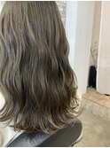 オリーブグレー/イヤリングカラーダブルカラーブリーチ白髪染め