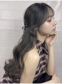 小顔に魅せる顔周りカット+透明感ワンカラー