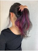 インナーカラーバイオレットピンク
