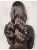 ブリーチなしダブルカラーくすみベージュマロンベージ 艶カラー