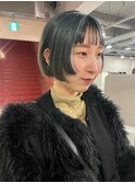 20代30代ストレートボブハイライト立体感ブリーチ透明感