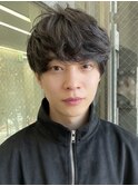 マッシュパーマスペインカールニュアンスパーマ/ダークアッシュ