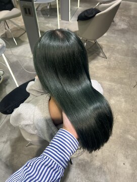 ジェム(GEM) 【hinana】ワンブリーチでできるモスグリーン