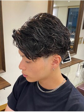 メゾンフォーメン 心斎橋店(Maison for men) 外国人風ラルフサーフ　テーパーフェード