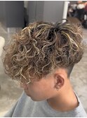 熊本メンズカット スペインカール MEN'S HAIR メッシュ