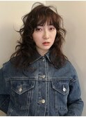 ウェーブパーマ＋マロンベージュ　kaho