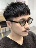 仙台スパイキーショートダウンバングショートクロップ刈り上げ