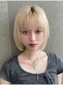 福岡で叶う/オリーブグレー/小顔に見えるヘア/ココアベージュ
