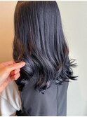 【暗髪でも重く見せない】ブルーブラックカラー