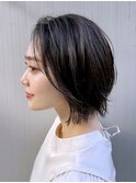 広尾　南青山　ミディアムヘア　レイヤーカット　ヘアマニキュア