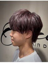 ワンス(Once)&nbsp;ラウンドマッシュ×ブリーチ無しレッドカラー
