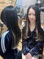 ルアナ 名古屋店(Luana) エクステでつくるインナーミルクティーベージュ/名古屋名駅亀島