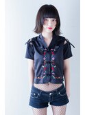 前髪ぱっつん　スイングボブ
