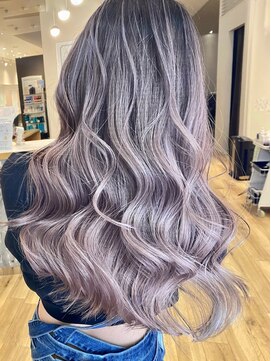 アヴァンス 京橋店(AVANCE) コントラストバレイヤージュ×エアタッチ×ラベンダーベージュ