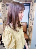 フェザーバングうる艶髪抜け感ヘア アンニュイヘア冬カラー