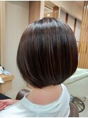仙台D 大人かわいい小顔ボブ×冬カラー×バレイヤージュstyle