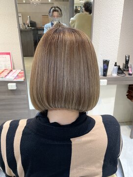 ヘアーサロンヴォイス 大野城店(Hair Salon Voice) ボブ、ハイライト、ミルクティー