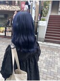 ダブルカラー ネイビーブルー 色落ちグレー