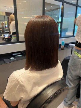 ダブル(W) 切りっぱなしミディ/ココアブラウン