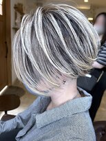 ブレイズヘアー(BLAZEhair)&nbsp;脱白髪染めホワイトバレイヤージュ×ブリーチ３回