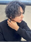 外国人風スパイラルミディアムパーマ 韓国メンズ ツイスパ A0306