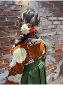 卒業式編みおろしヘア