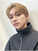 メンズミルクティーベージュコンマヘアアッシュグレージュカラー