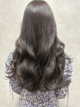 ルノン(LUNON) ホワイトグレージュミニウルフチェリーブラウンデジタルパーマ