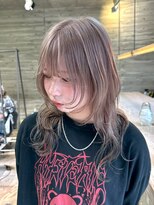 ヲタク(wotaku.)&nbsp;ハイトーンウルフホワイトグレージュ透明感カラーダブルカラー